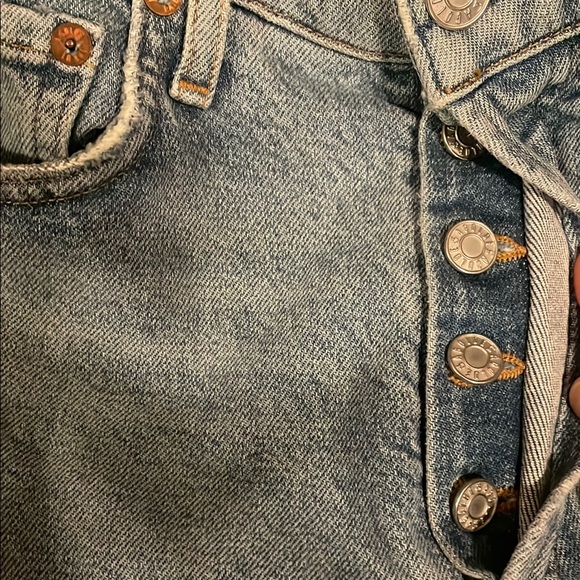 Agolde Sky Blue Denim Jeans - Picture 3 of 6